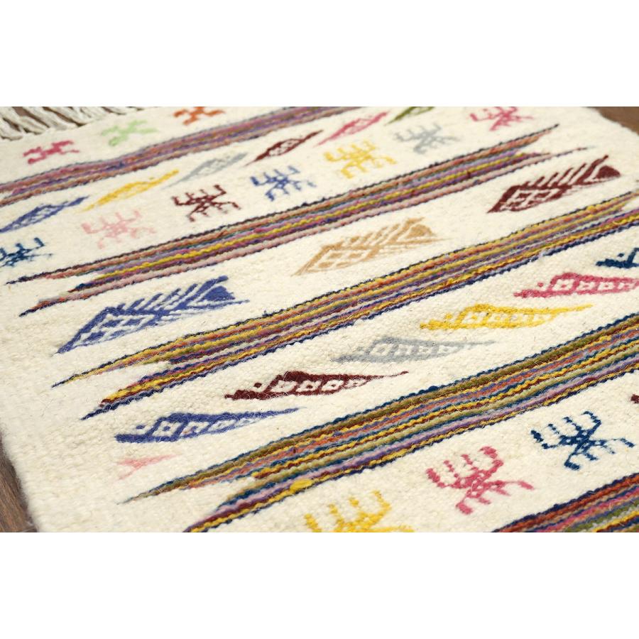 チュニジア　手織りキリム　79×50cm　玄関サイズ　TK80x50-6 |  | 02