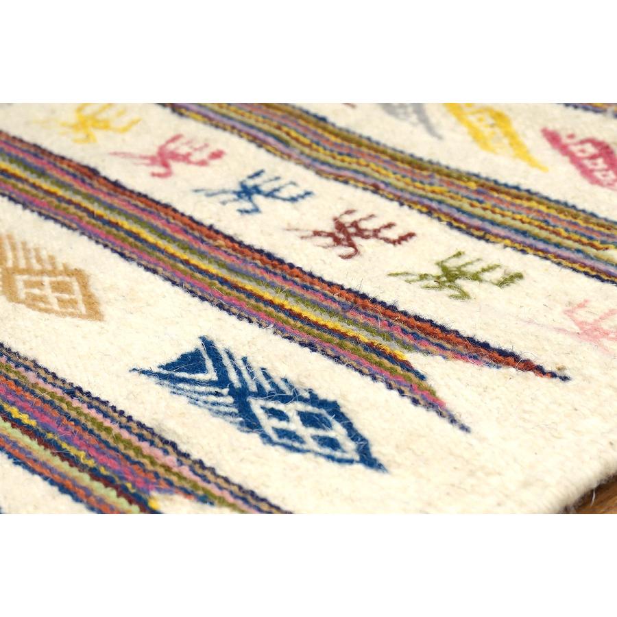 チュニジア　手織りキリム　79×50cm　玄関サイズ　TK80x50-6 |  | 03