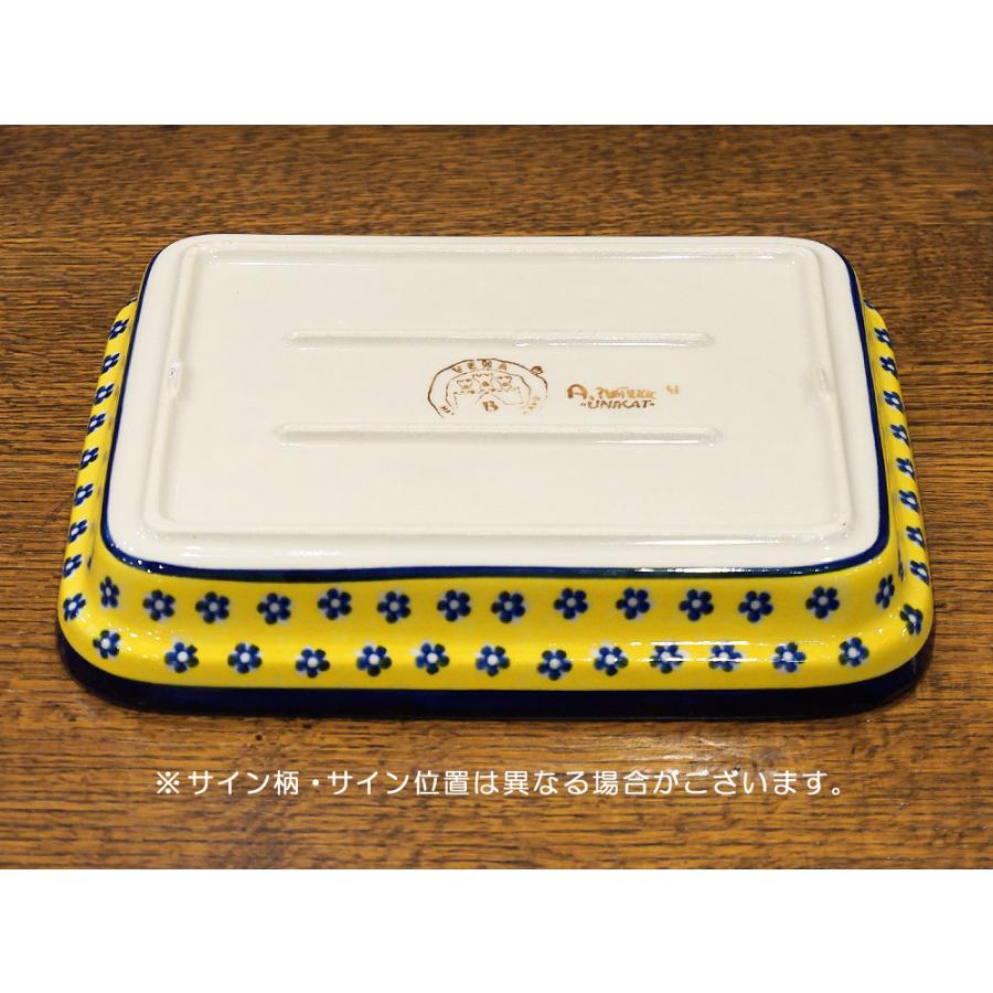 ポーランド陶器　ポーリッシュポタリー 「VENA」 スクエアグラタン皿・深皿大　V149-U198 |  | 03