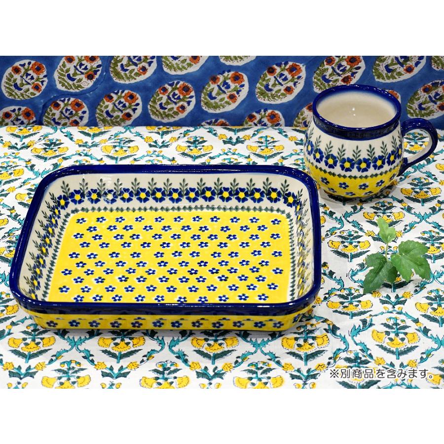 ポーランド陶器　ポーリッシュポタリー 「VENA」 スクエアグラタン皿・深皿大　V149-U198 |  | 04