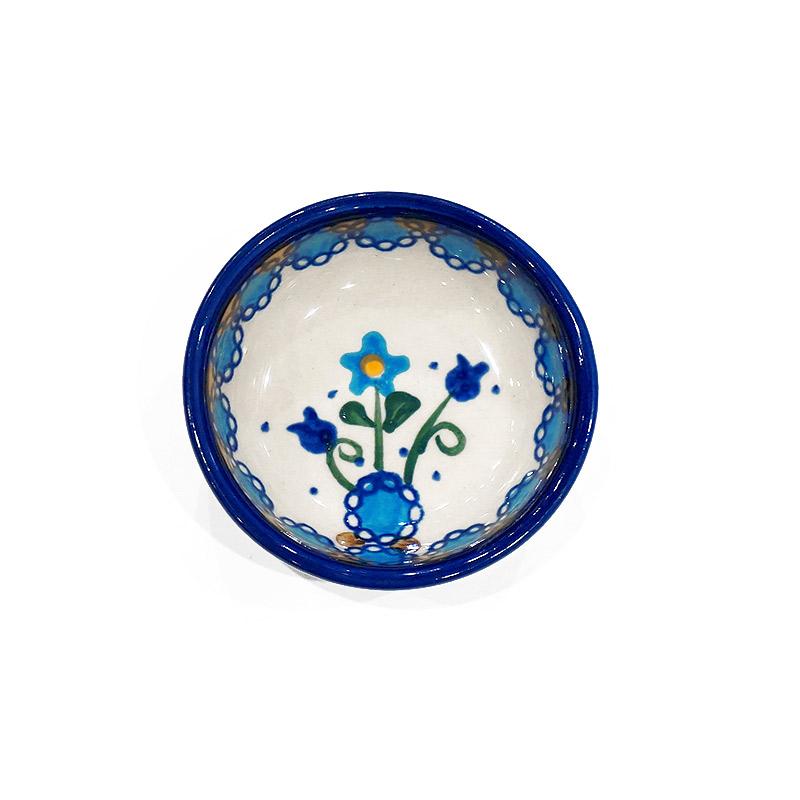 ポーランド陶器　ポーリッシュポタリー 「VENA」 ミニボウル・小鉢　V156-U006　ブルーフラワー柄 | 