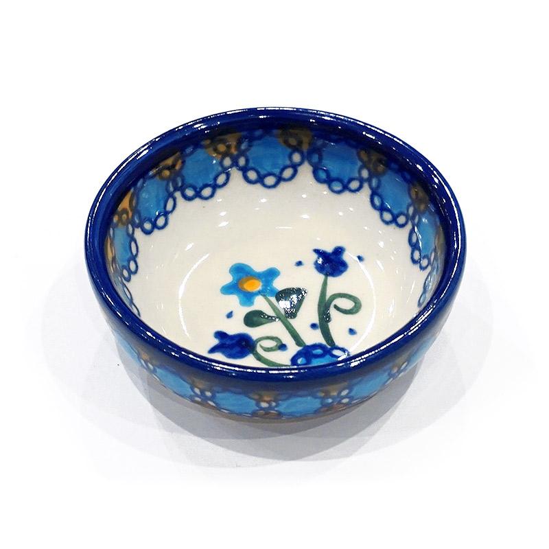 ポーランド陶器　ポーリッシュポタリー 「VENA」 ミニボウル・小鉢　V156-U006　ブルーフラワー柄 |  | 01
