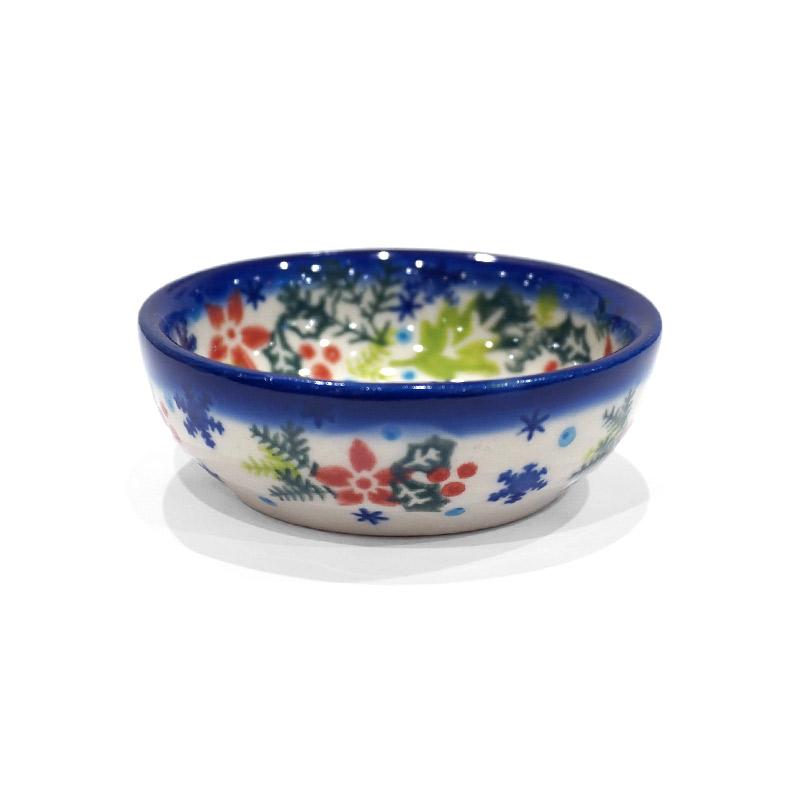 ポーランド陶器　ポーリッシュポタリー 「VENA」 ミニボウル・小鉢　V156-U613　白い花 |  | 01