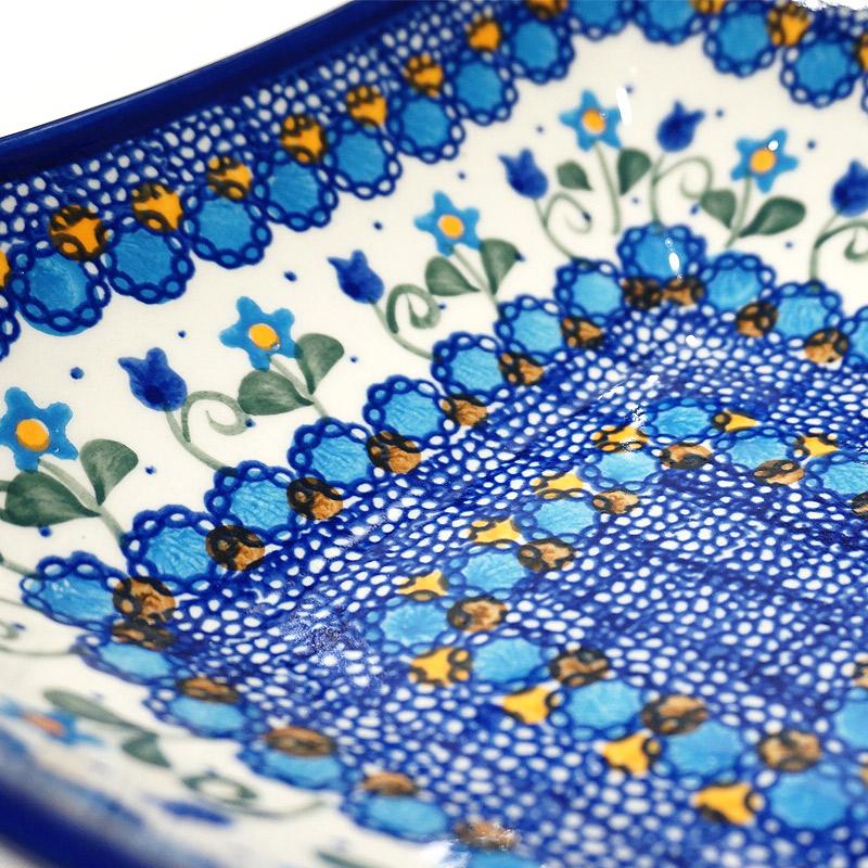 ポーランド陶器　ポーリッシュポタリー 「VENA」 タフィーボウル　V161-U006　ブルーフラワー柄 |  | 03