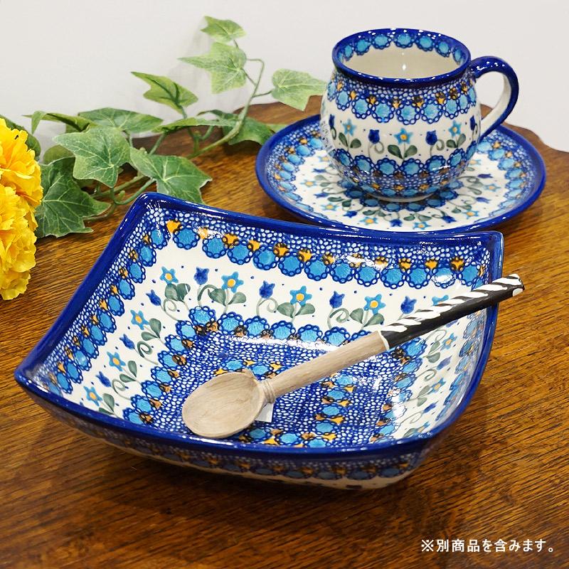 ポーランド陶器　ポーリッシュポタリー 「VENA」 タフィーボウル　V161-U006　ブルーフラワー柄 |  | 06