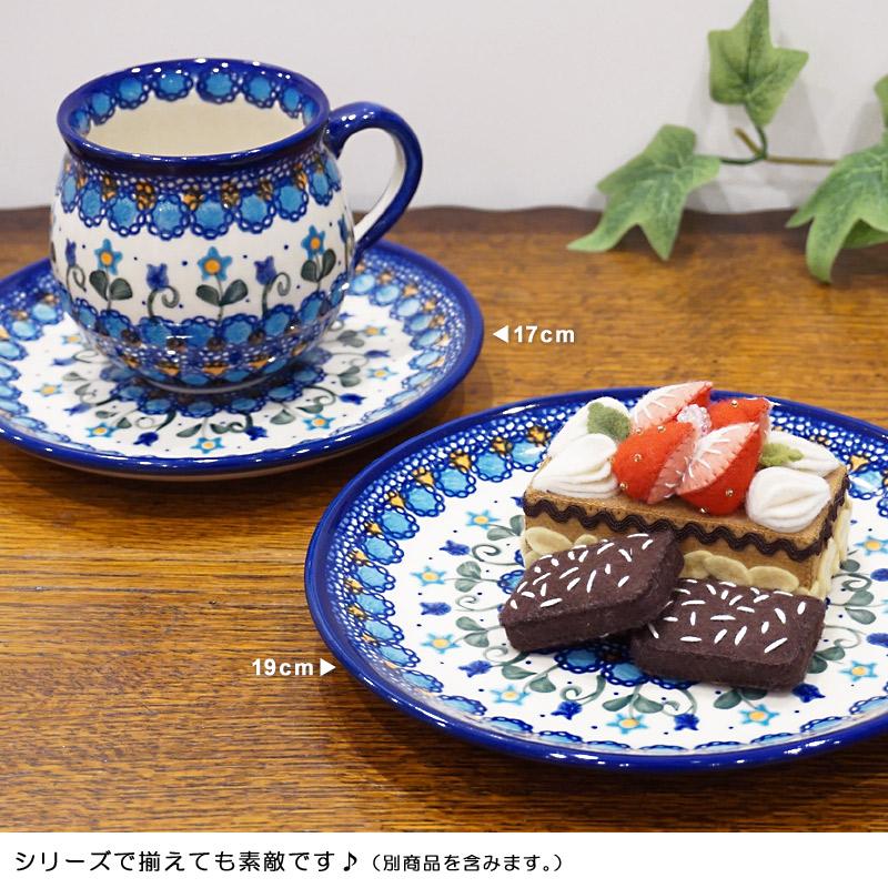 ポーランド陶器　ポーリッシュポタリー 「VENA」 プレート17cm　V195-U006　ブルーフラワー柄 |  | 04