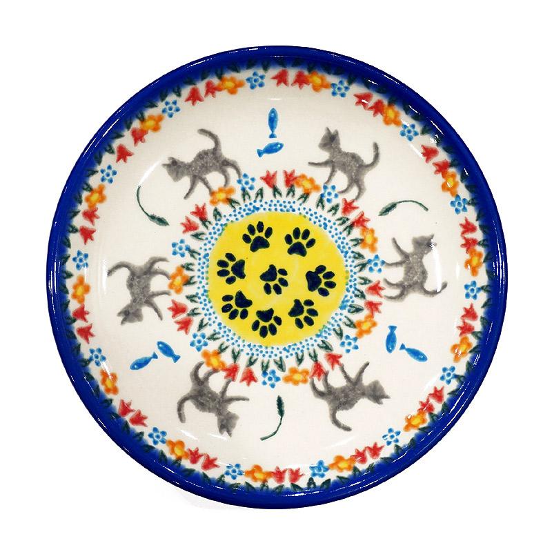 ポーランド陶器　ポーリッシュポタリー 「VENA」 プレート17cm　V195-U731　子猫柄 | 