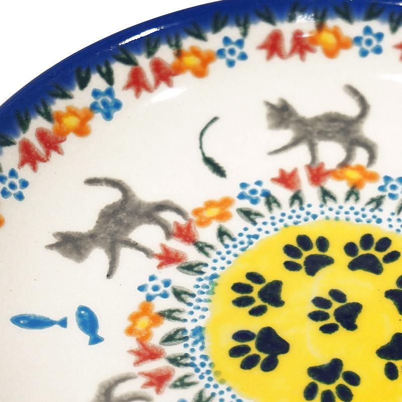 ポーランド陶器　ポーリッシュポタリー 「VENA」 プレート17cm　V195-U731　子猫柄 |  | 03