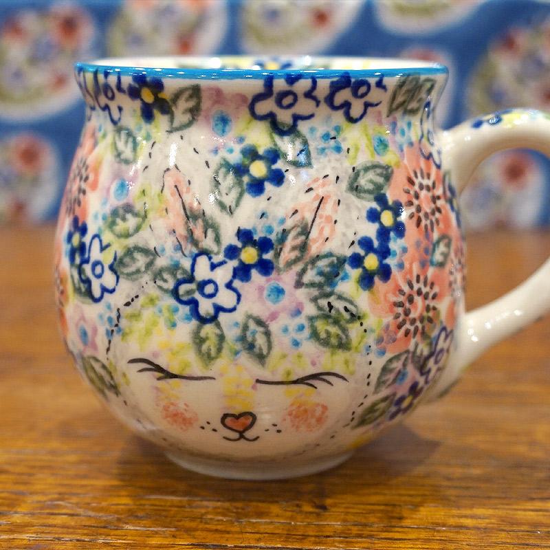 ポーランド陶器　ポーリッシュポタリー 「VENA」 マグカップ（約220ml） V337-A574　ウサギ柄 |  | 04