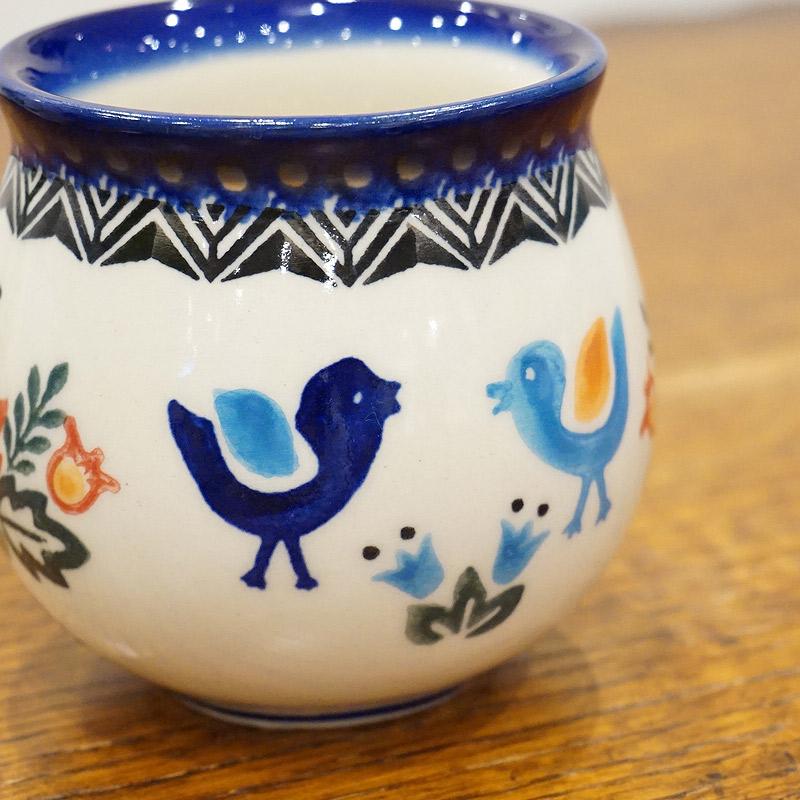 ポーランド陶器　ポーリッシュポタリー 「VENA」 マグカップ（約220cc） V337-U288　小鳥 |  | 04