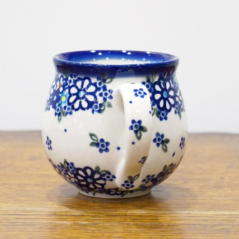 ポーランド陶器　ポーリッシュポタリー 「VENA」 マグカップ（約220ml） V337-U453　青小花 |  | 02