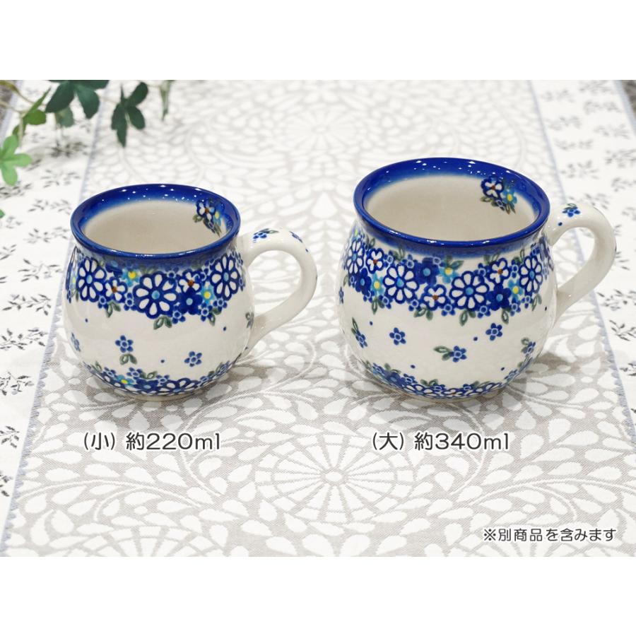 ポーランド陶器　ポーリッシュポタリー 「VENA」 マグカップ（約220ml） V337-U453　青小花 |  | 05