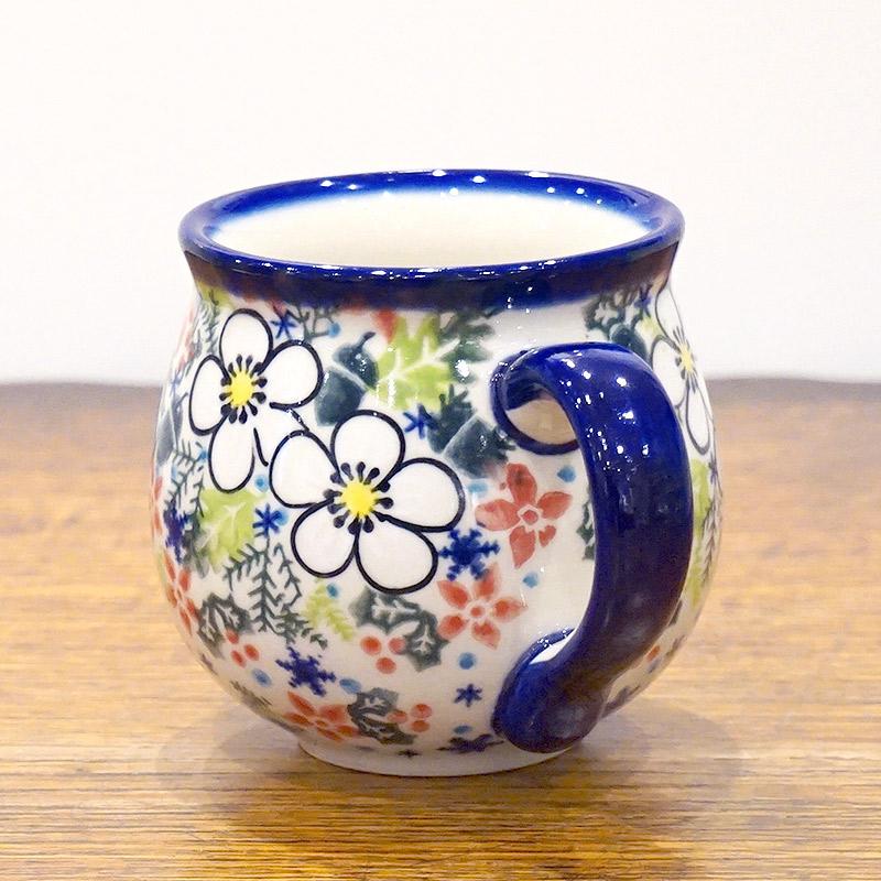 ポーランド陶器　ポーリッシュポタリー 「VENA」 マグカップ（約220cc） V337-U613　白い花 |  | 02