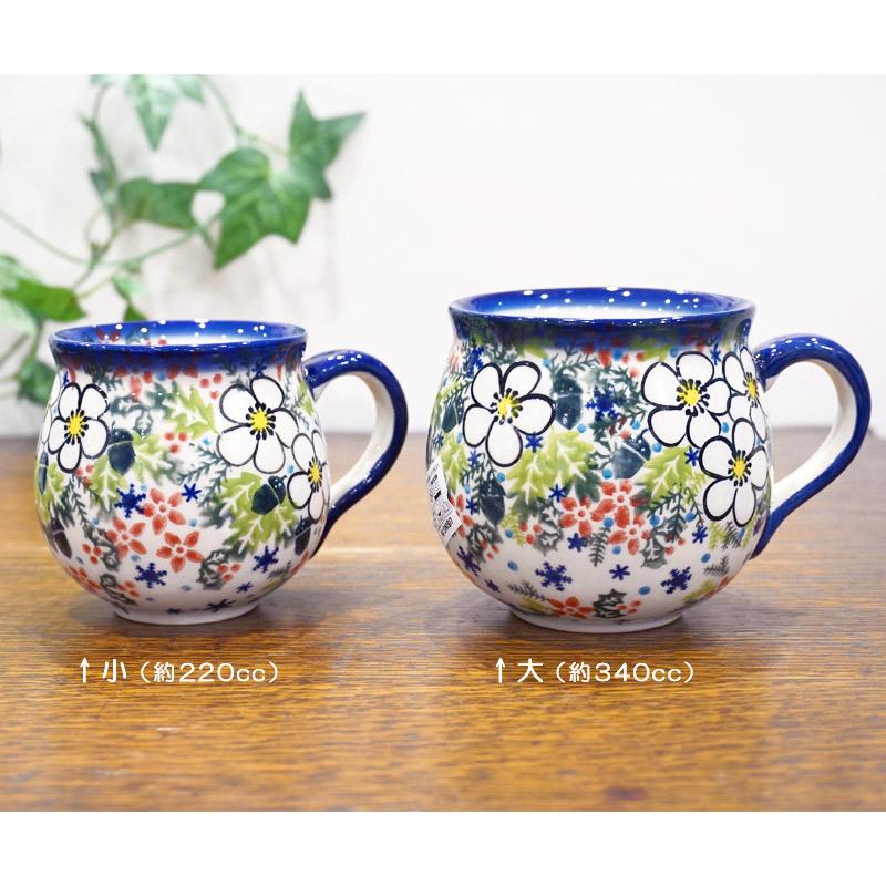 ポーランド陶器　ポーリッシュポタリー 「VENA」 マグカップ（約220cc） V337-U613　白い花 |  | 05