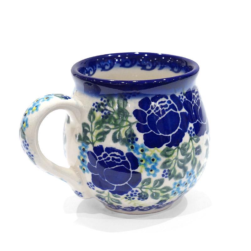 ポーランド陶器　ポーリッシュポタリー 「VENA」 マグカップ（約220cc） V337-U624　青い薔薇 |  | 01