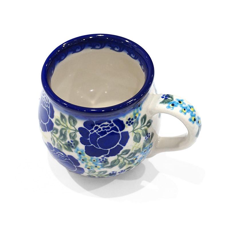 ポーランド陶器　ポーリッシュポタリー 「VENA」 マグカップ（約220cc） V337-U624　青い薔薇 |  | 03