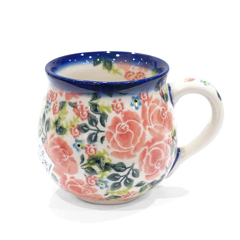 ポーランド陶器　ポーリッシュポタリー 「VENA」 マグカップ（約220cc） V337-U625　赤い薔薇 | 