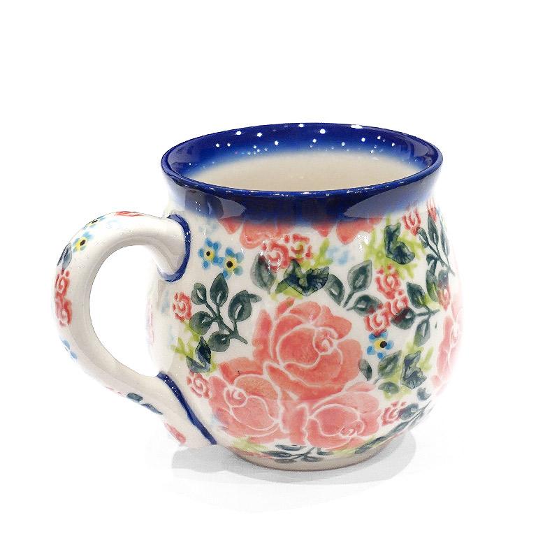 ポーランド陶器　ポーリッシュポタリー 「VENA」 マグカップ（約220cc） V337-U625　赤い薔薇 |  | 01