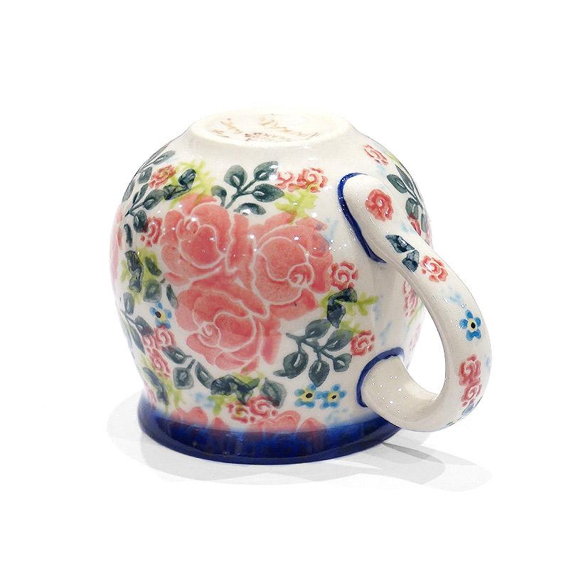 ポーランド陶器　ポーリッシュポタリー 「VENA」 マグカップ（約220cc） V337-U625　赤い薔薇 |  | 02