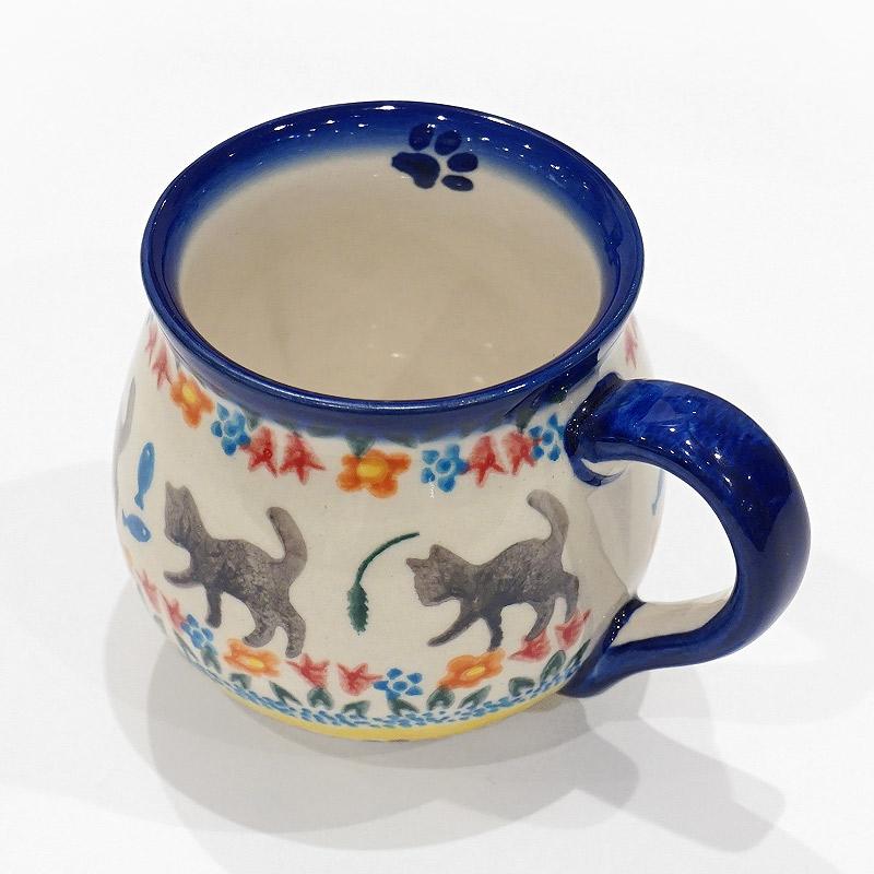 ポーランド陶器　ポーリッシュポタリー 「VENA」 マグカップ（約220ml） V337-U731　子猫柄 |  | 03
