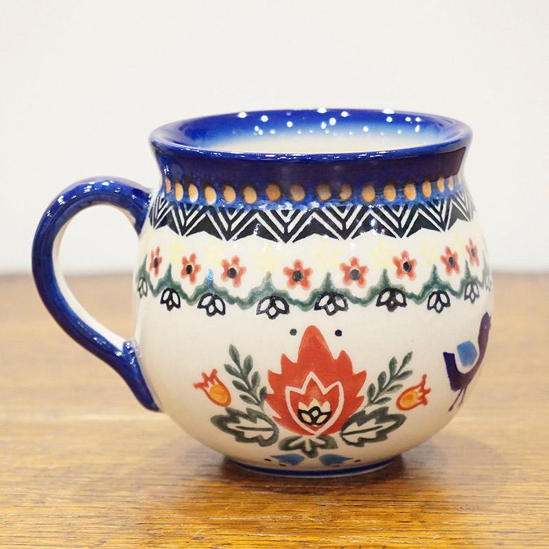 ポーランド陶器　ポーリッシュポタリー 「VENA」 マグカップ大（約340cc） V352-U288　小鳥 |  | 02