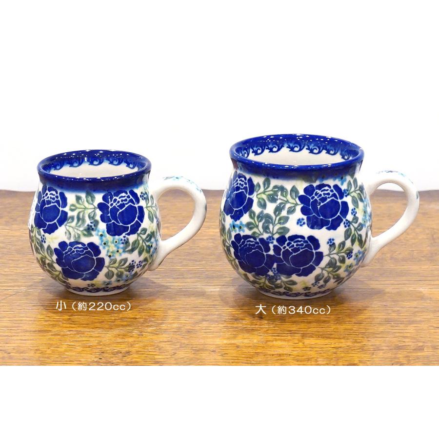 ポーランド陶器　ポーリッシュポタリー 「VENA」 マグカップ大（約340cc） V352-U624　青い薔薇 |  | 04