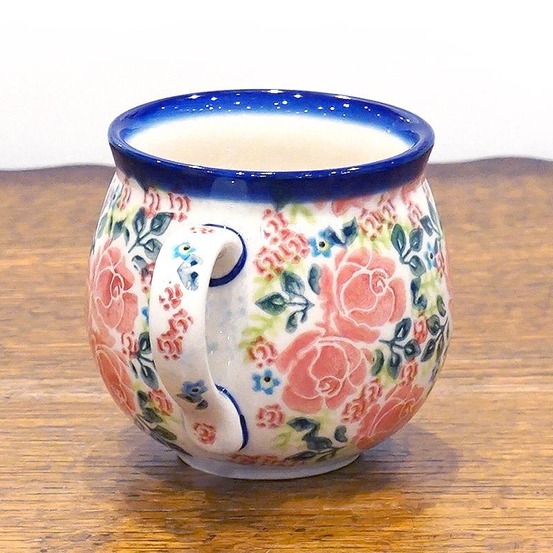 ポーランド陶器　ポーリッシュポタリー 「VENA」 マグカップ大（約340cc） V352-U625　赤い薔薇 |  | 02