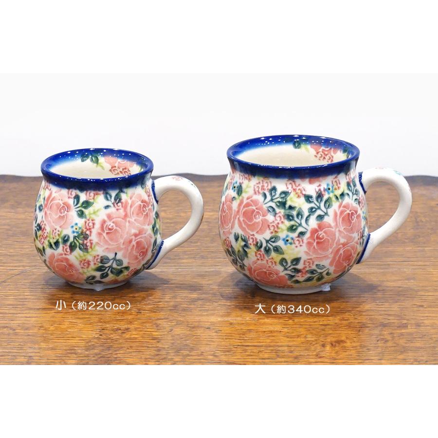 ポーランド陶器　ポーリッシュポタリー 「VENA」 マグカップ大（約340cc） V352-U625　赤い薔薇 |  | 04