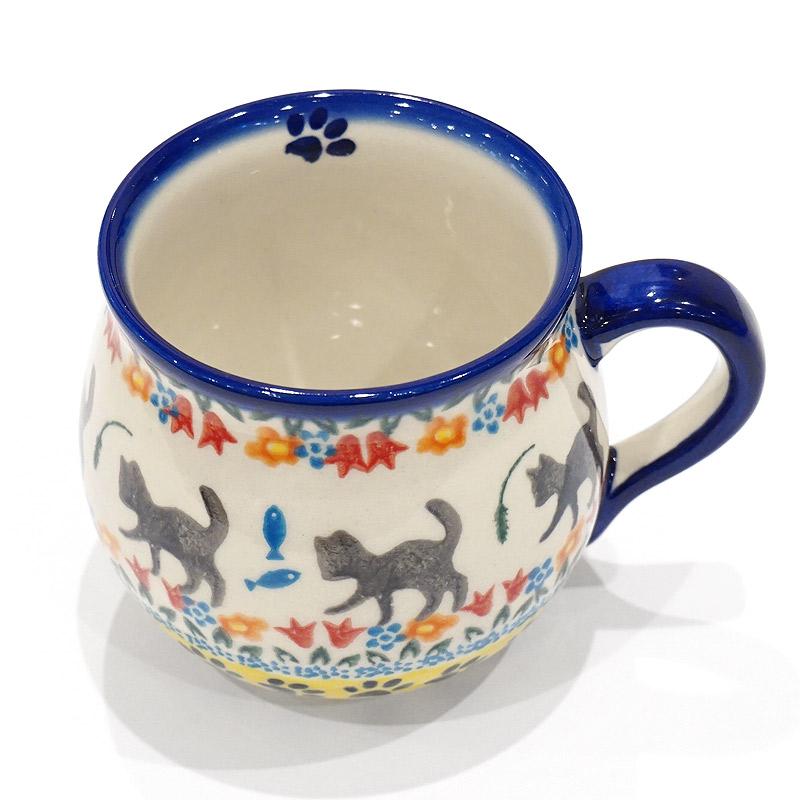 ポーランド陶器　ポーリッシュポタリー 「VENA」 マグカップ大（約340ml） V352-U731　子猫柄 |  | 03
