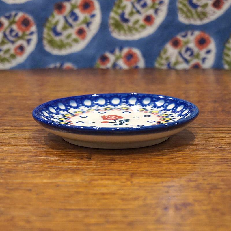 ポーランド陶器　ポーリッシュポタリー 「VENA」 プレート10cm　V372-U504　ローズ柄 |  | 02