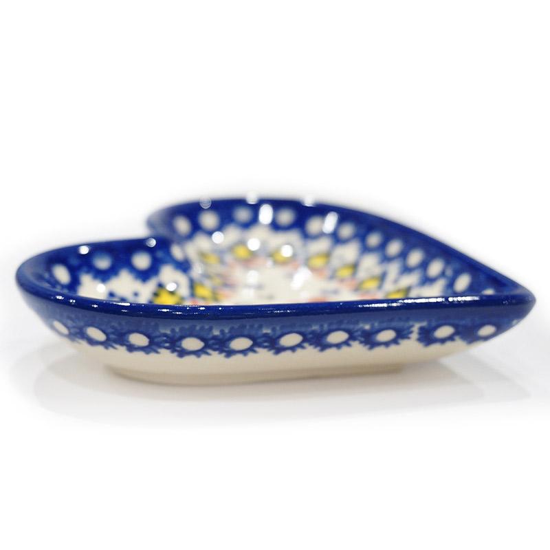 ポーランド陶器　ポーリッシュポタリー 「VENA」 ハートプレート　V392-U504　ローズ |  | 02