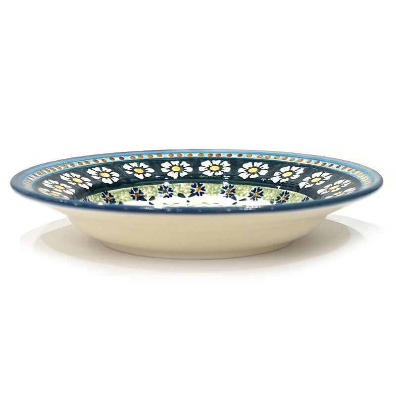 ポーランド陶器　ポーリッシュポタリー 「WIZA」 パスタ/スープ皿　W204-25A　カモミール柄 |  | 03