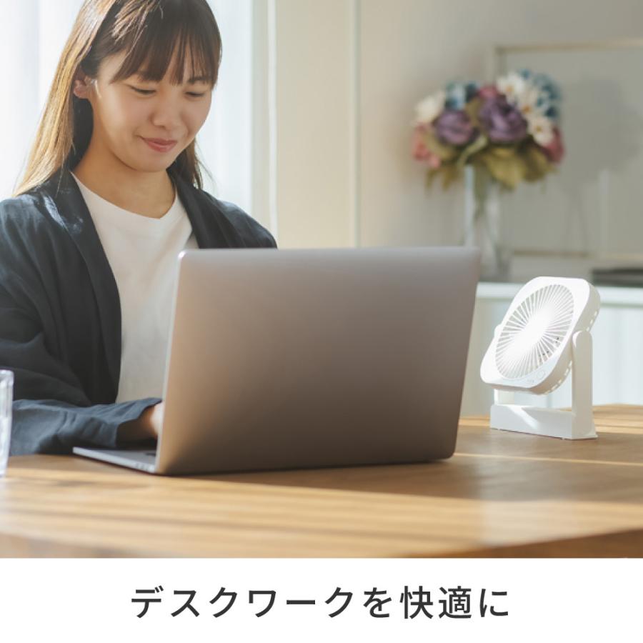 TOPLAND（トップランド） 扇風機 卓上扇風機 マグネット 乾電池 usb