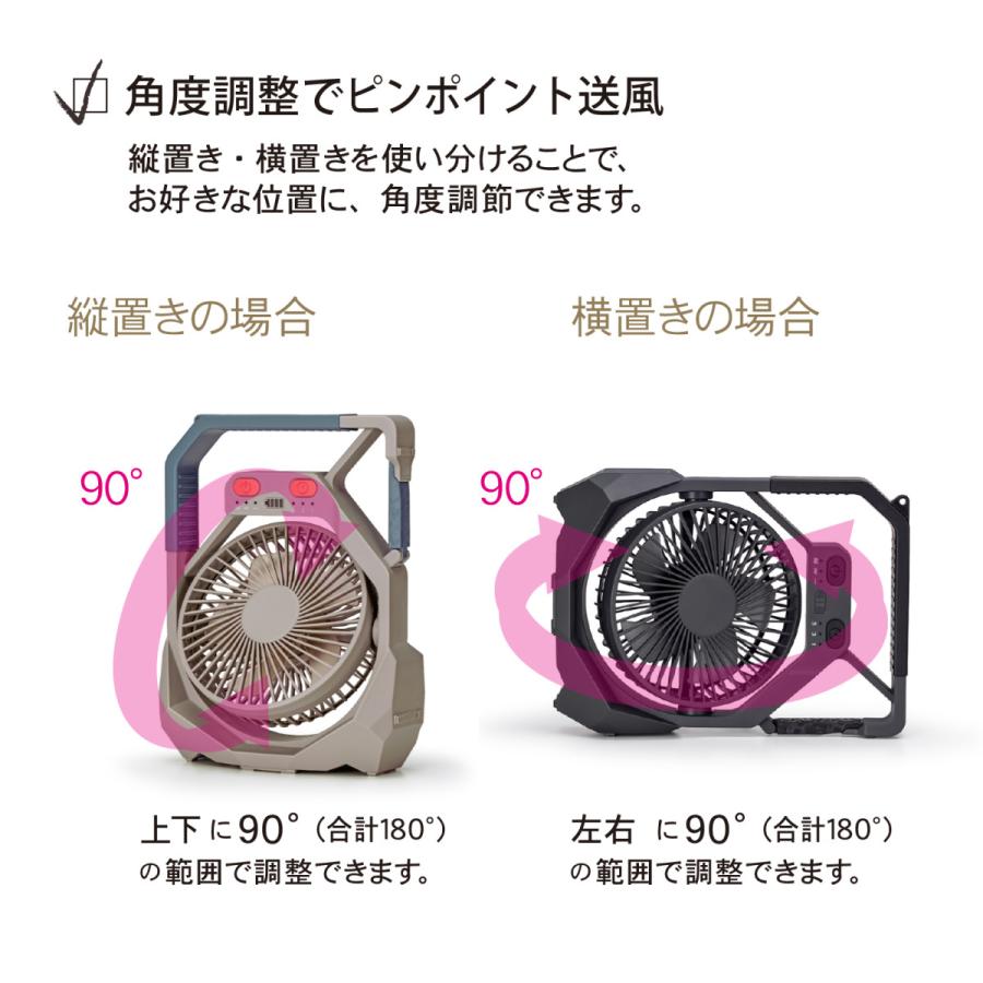 TOPLAND（トップランド） 卓上扇風機 コードレス 静音 充電式 USB 給電