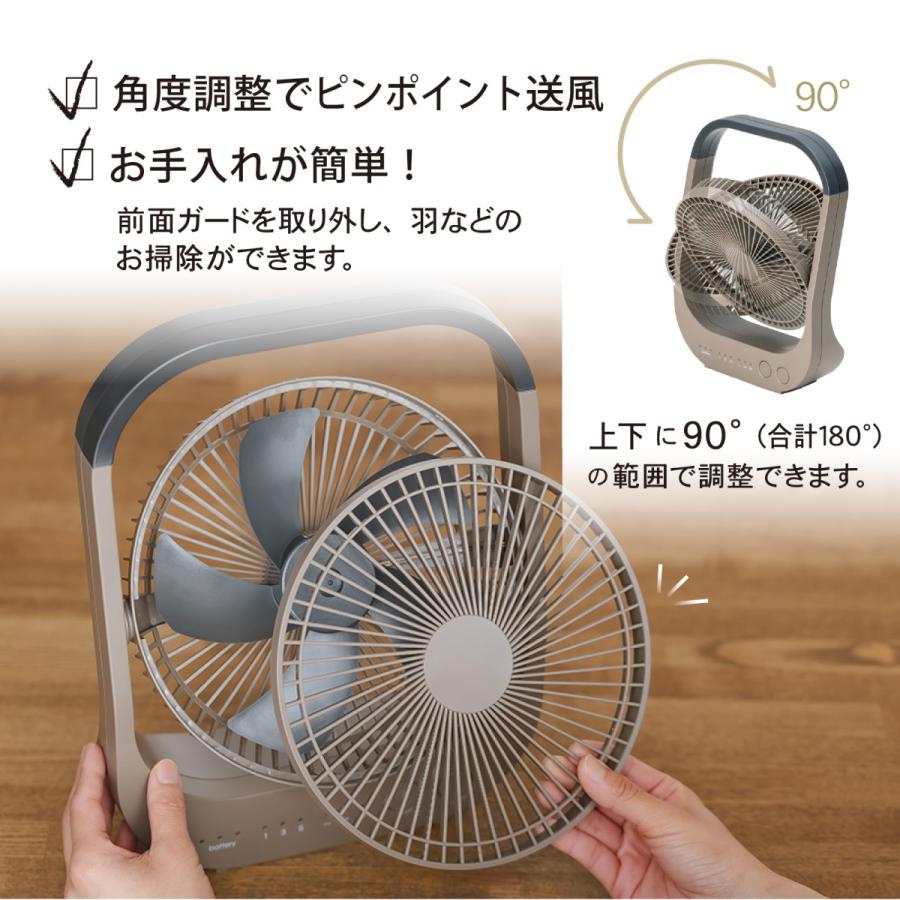 TOPLAND（トップランド） 扇風機 卓上扇風機 コードレス 静音 充電式