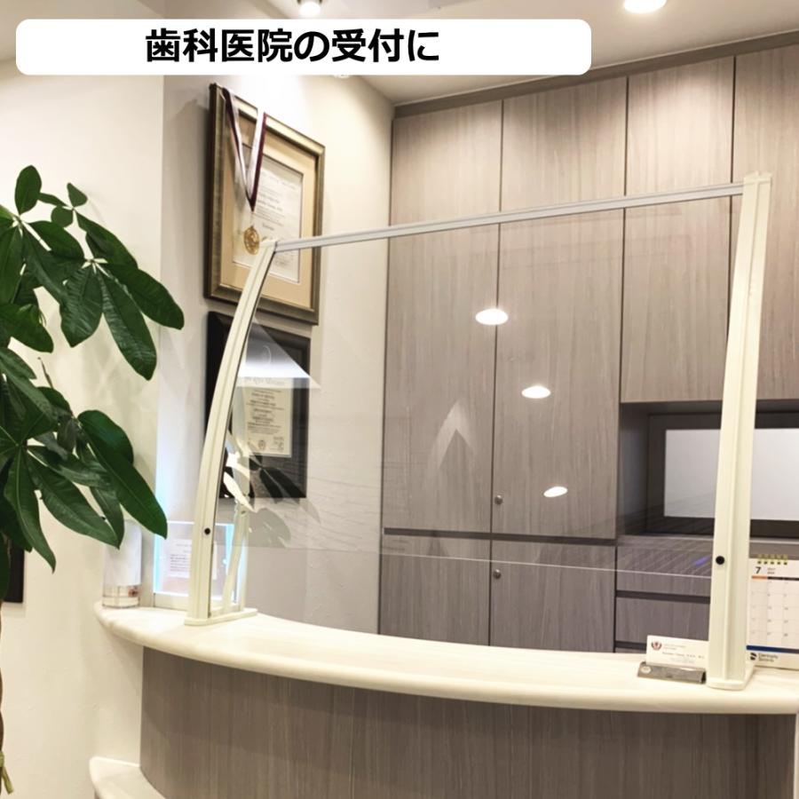 飛沫防止 パーテーション ヒサシールド 横幅60cm 100cm  飛沫ガード 飛沫感染防止 クリニック オフィス ホテル 対面時のウイルス飛沫拡散を防止 スニーズガード | ブランド登録なし | 01