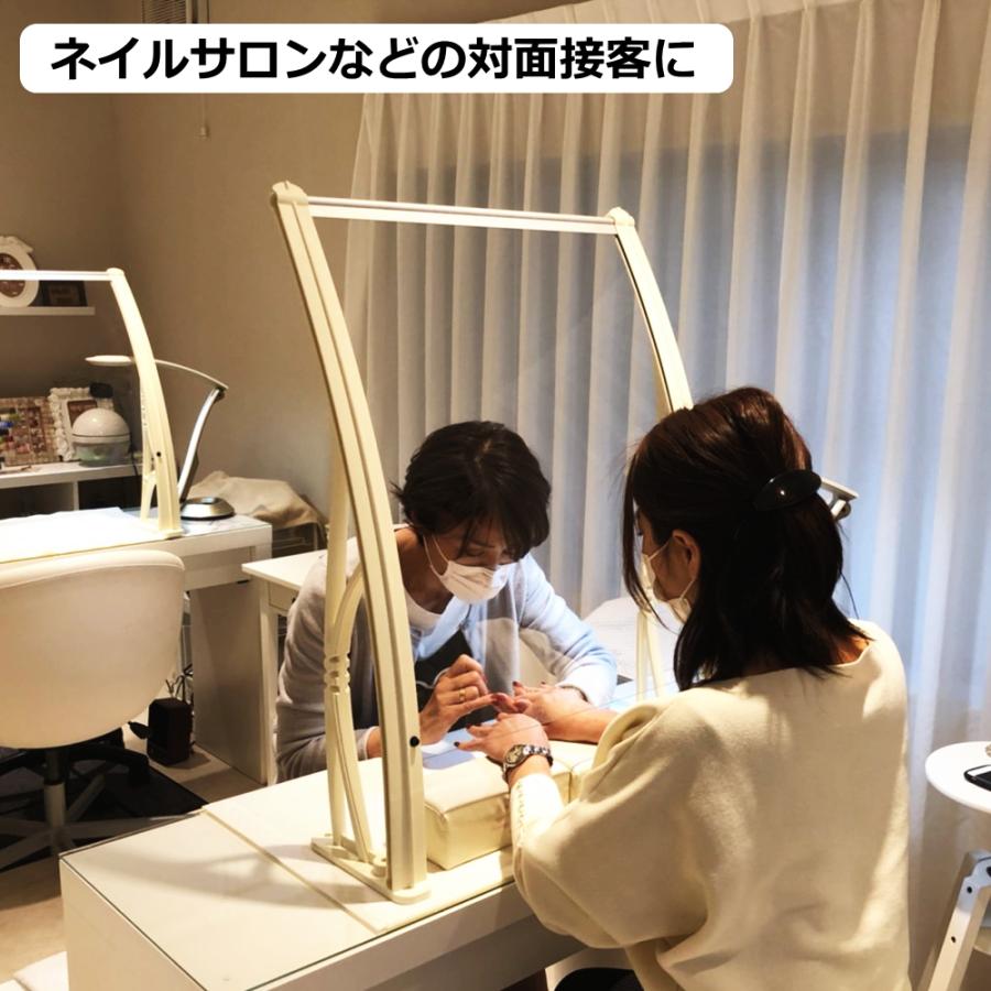 飛沫防止 パーテーション ヒサシールド 横幅60cm 100cm  飛沫ガード 飛沫感染防止 クリニック オフィス ホテル 対面時のウイルス飛沫拡散を防止 スニーズガード | ブランド登録なし | 03