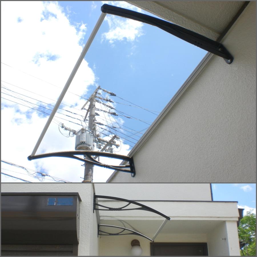 庇 後付け DIY おしゃれ Xモデル120 クリア×ホワイト 横幅120cm 庇 後付け DIY おしゃれ Xモデル120 クリア×ホワイト 横幅120cm