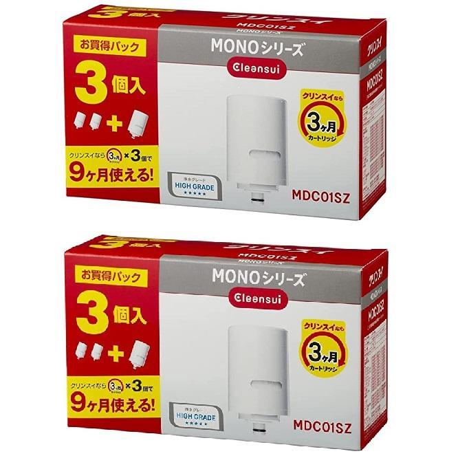 正規品　[2点セット] 三菱ケミカル・クリンスイ 浄水器 カートリッジ 3個入×2[6個入り] MONOシリーズ MDC01SZ×2（Yahoo!・TOPMINE）