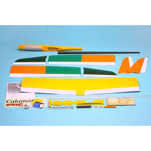 小型モーター電動グライダー シークアーサー黄 DX OK:11299 完成キット