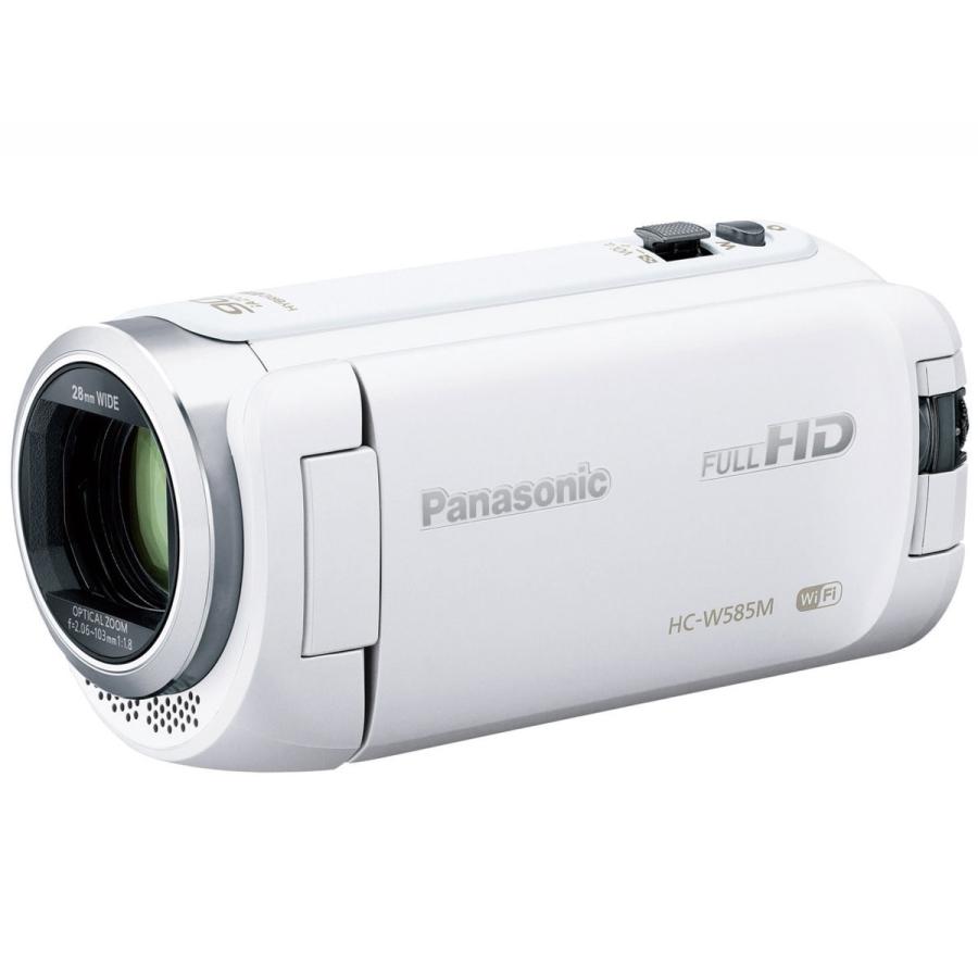 新品 パナソニック Panasonic HC-W585M-W ホワイト デジタルハイビジョンビデオカメラ 64GB ワイプ撮り :CAM