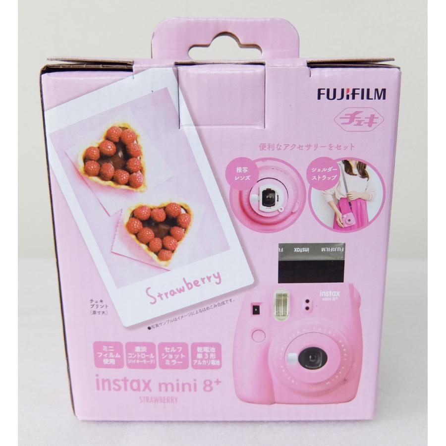 富士フイルム FUJIFILM instax mini 8+ チェキ ストロベリー 