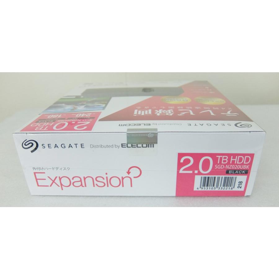 Seagate 2TB 外付けハードディスク SGD-NZ020UBK 外付け