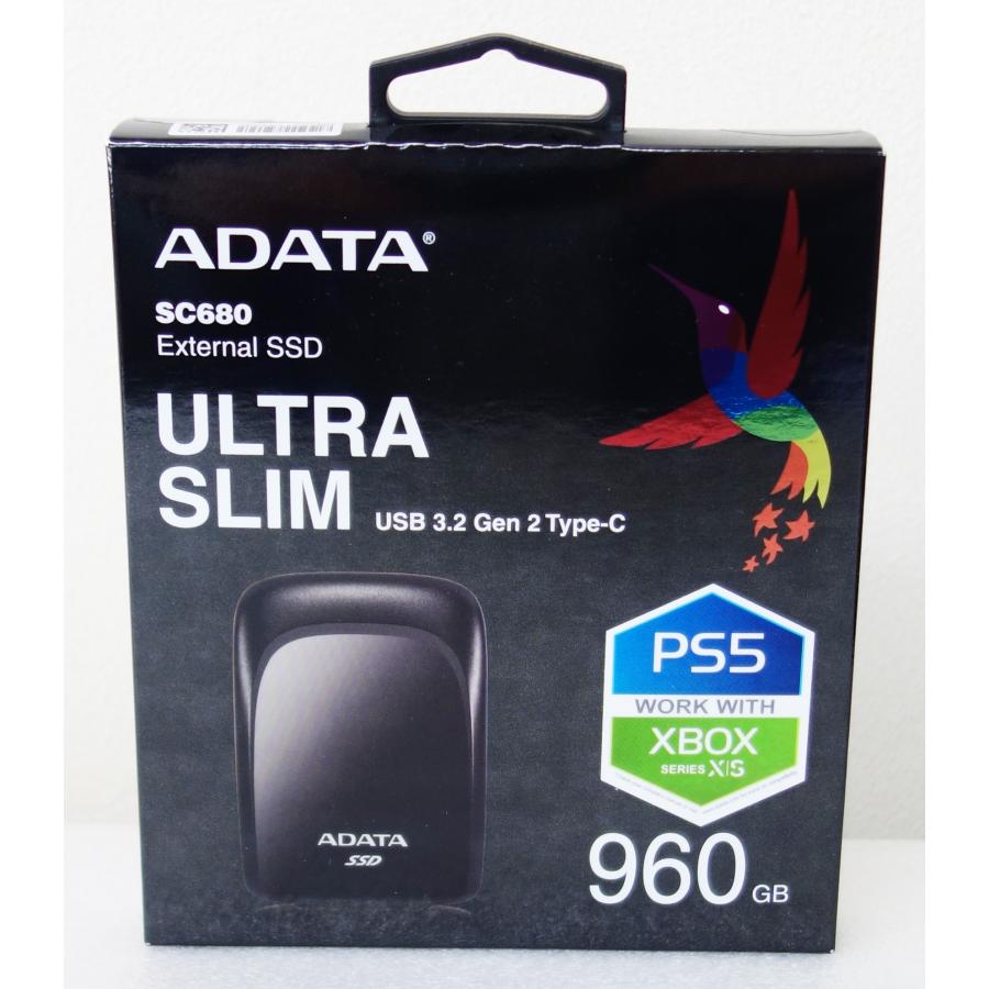 A-DATA ADATA SC680 ASC680-960GU32G2-CBK ブラック 960GB 外付け
