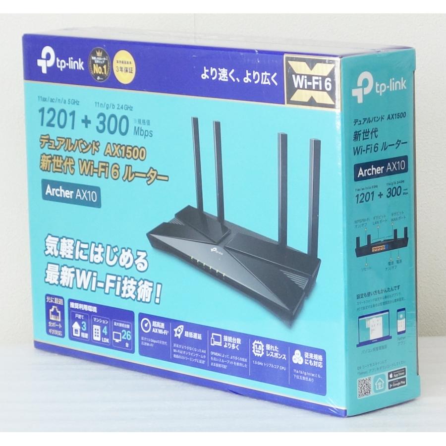 新品未開封品　tp-link Archer AX10 Wi-Fi 6 ルーター Archer TP-Link AX10 Wi-Fi 6対応 無線ルーター 新品 : トップワン