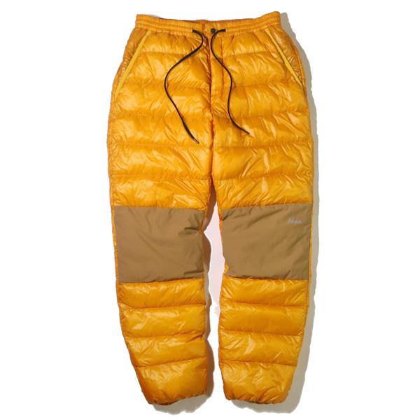 ナンガ NANGA マウンテンロッジダウンパンツ メンズ イエロー Lサイズ  
