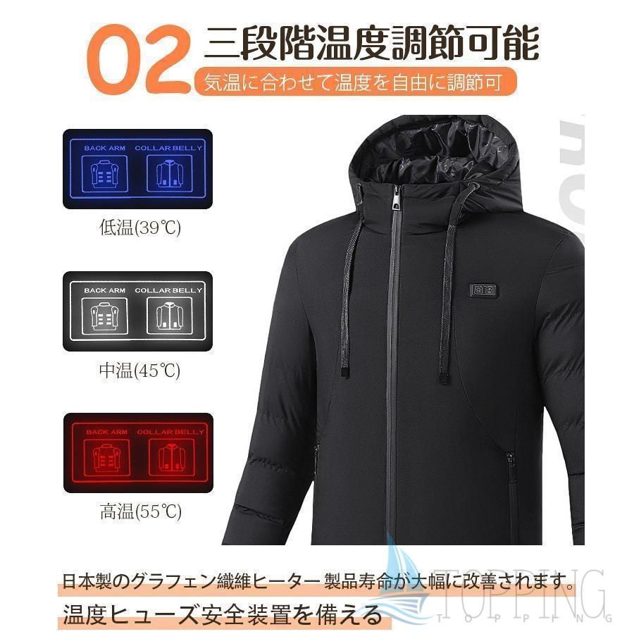 電熱 2025最新 電熱ジャケット 15エリア発熱 3段温度調整 ヒーター