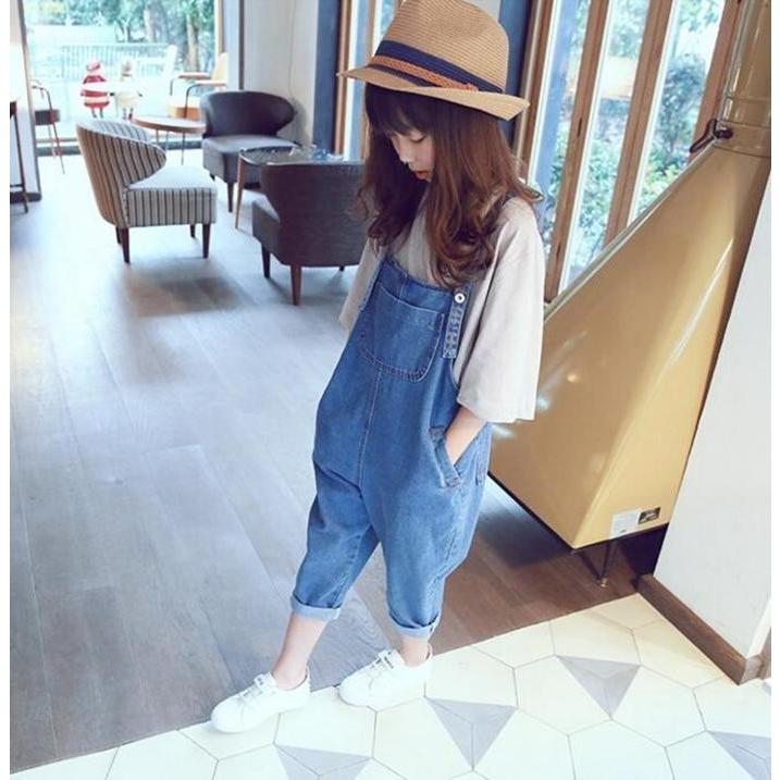 即納 子供服 カジュアル デニム ロングパンツ デニムサロペット ベビー ジュニア Kids ジーンズ オールインワン 無地 女の子 韓国サロペット 姉妹 兄弟 ボトムス Jbyh Kodm 07 Topping 通販 Yahoo ショッピング