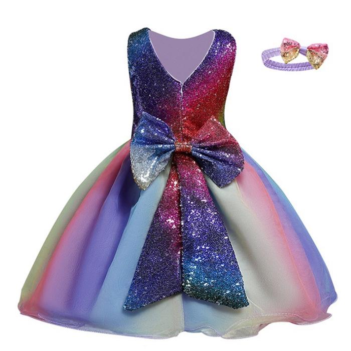 訳あり品送料無料 キッズドレス 虹色 ベビー 子供 ドレス 結婚式 フォーマル リングガール お宮参ベビードレス チュールスカート 赤ちゃん 撮影 七五三 花童 ギフト ふわふわ Wantannas Go Id