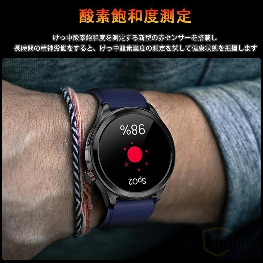 スマートウォッチ 通話機能 丸型 心電図PPG+ECG 日本製センサー 血圧測定 血中酸素 モニタリング IP68防水 大画面 心拍数 着信通知 ギフト おすすめ 敬老の日 |  | 18
